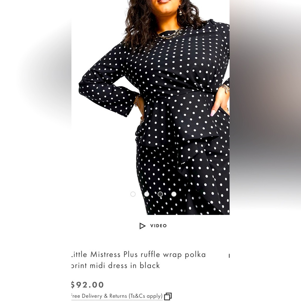 ASOS Polka Dot Dress 👗 Size 16 New with Tags